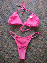 Load image into Gallery viewer, Magenta Velvet Triangle Bikini