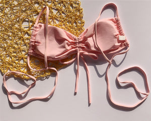 Center-Cinched String Bikini